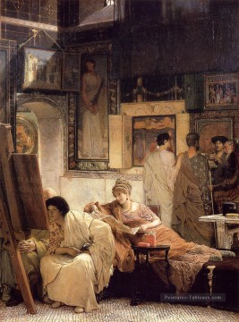 Une galerie de photos romantique Sir Lawrence Alma Tadema Peinture à l'huile